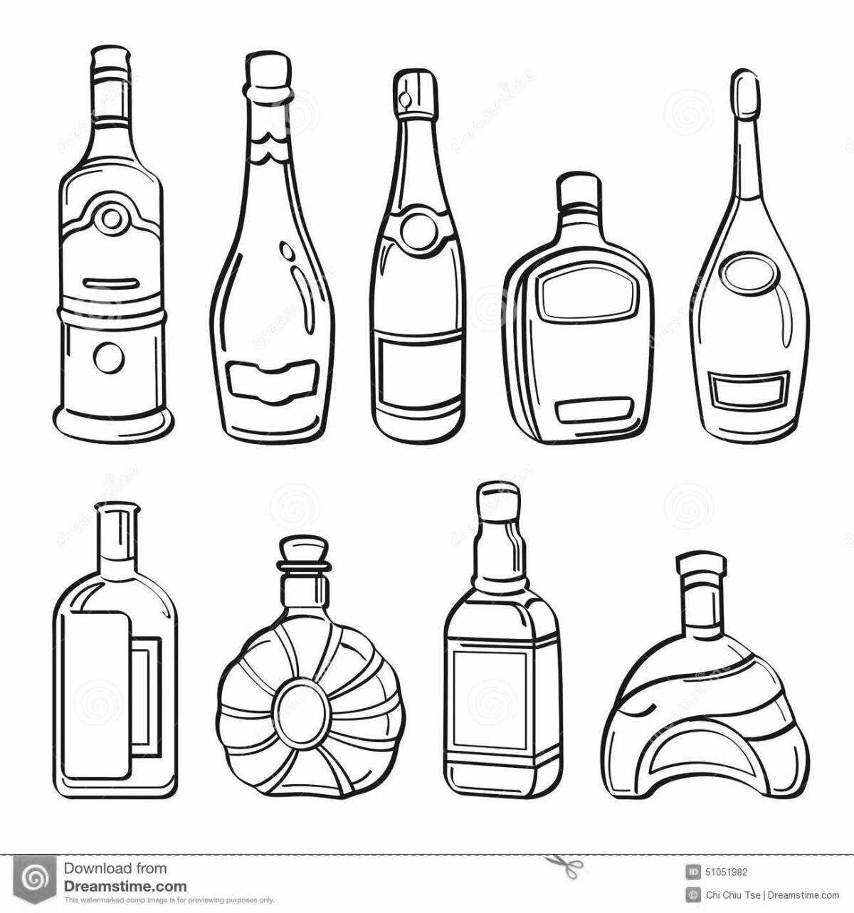 Bold alcohol coloring page