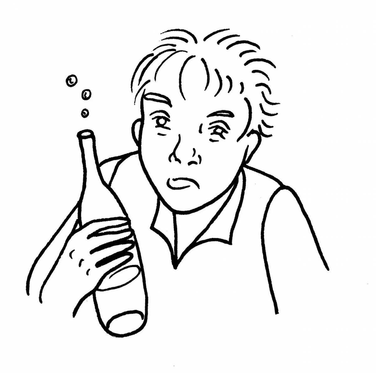 Alcohol coloring page