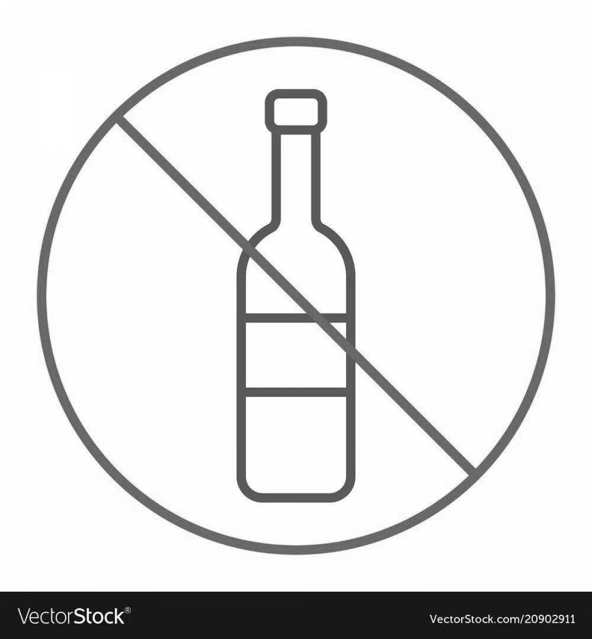 Alcohol dynamic coloring page