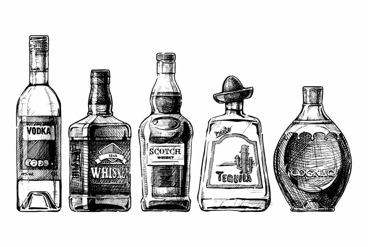 Mysterious alcohol coloring page