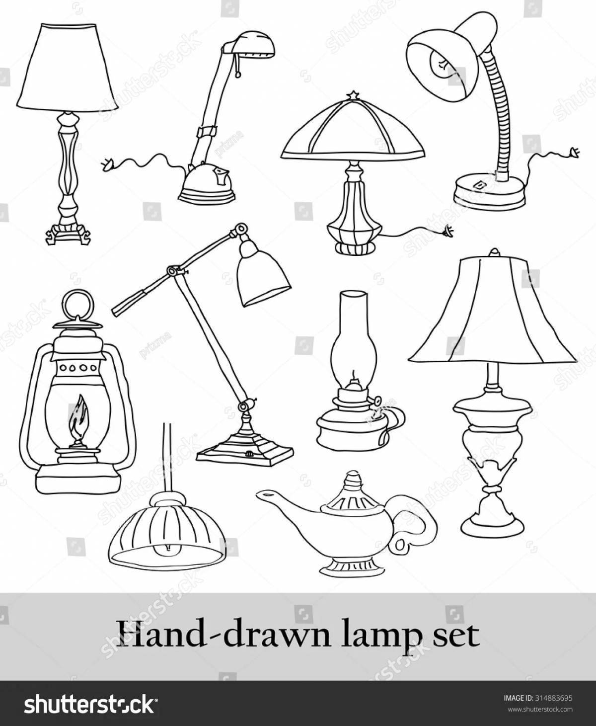Serendipitous night light coloring page