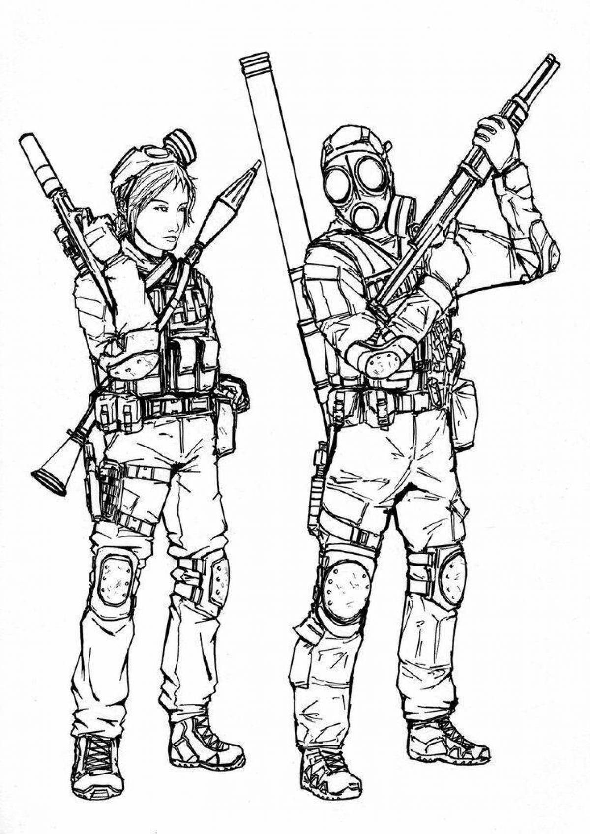 Commando coloring page - coloring