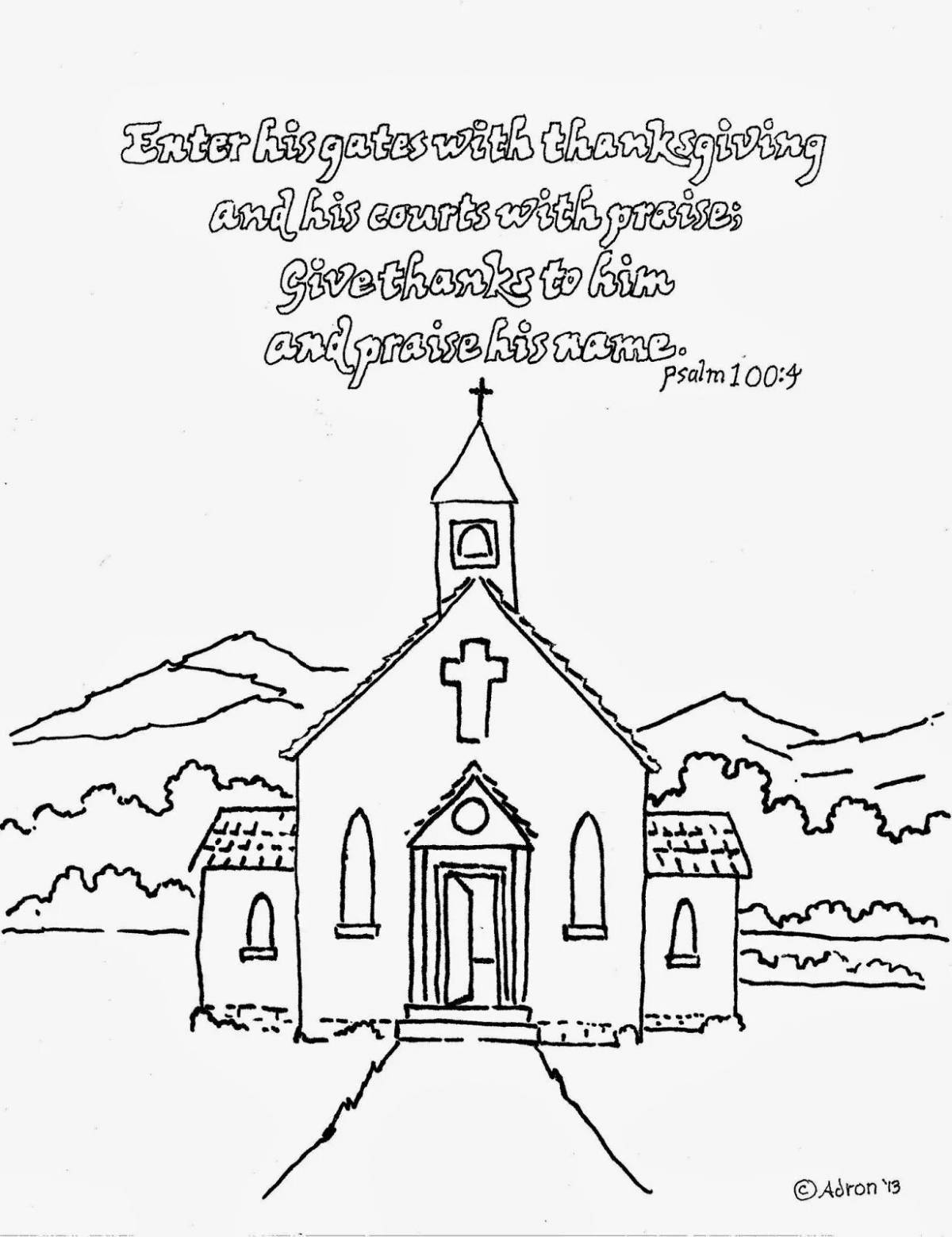 Coloring page glorious chapel