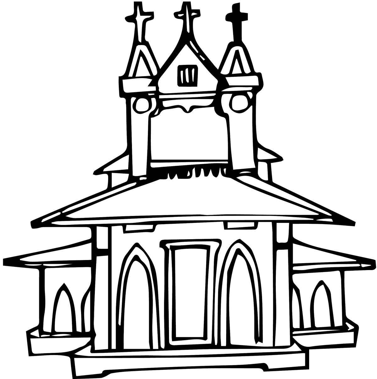 Shining chapel coloring page