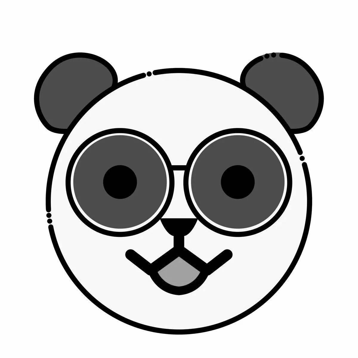 Увлекательная раскраска панди