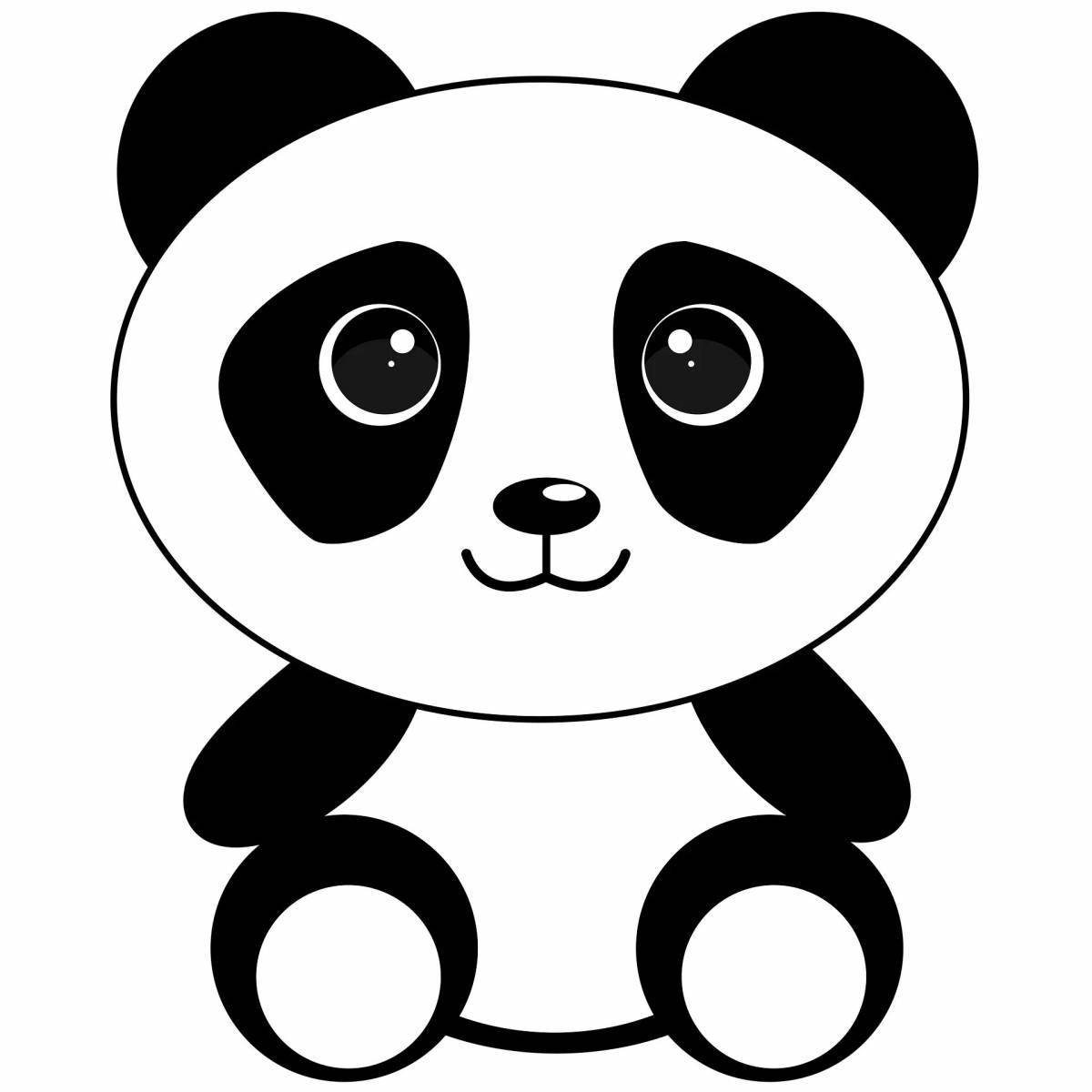 Забавная раскраска панди