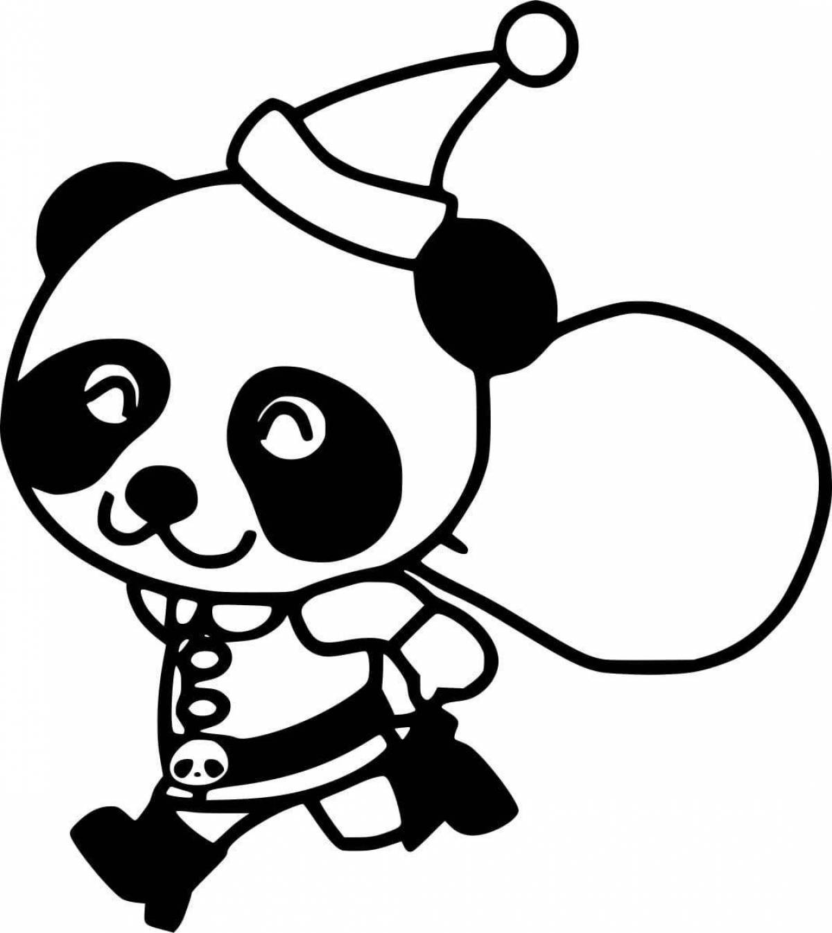 Раскраска Впечатляющая раскраска панди