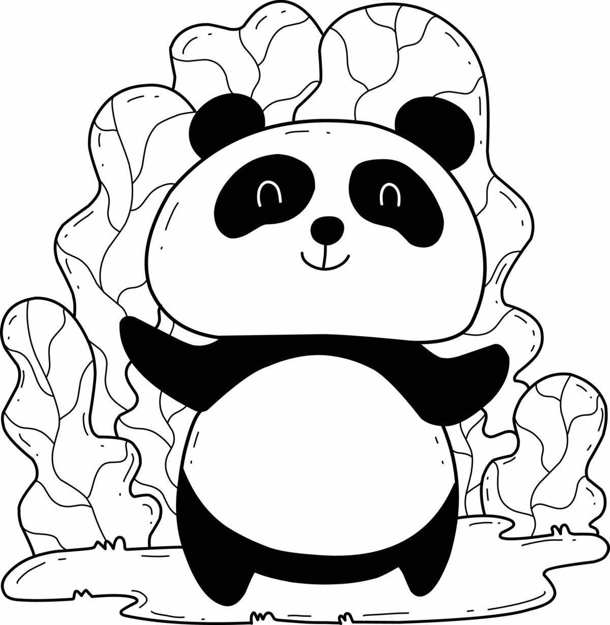 Чудесная раскраска панди