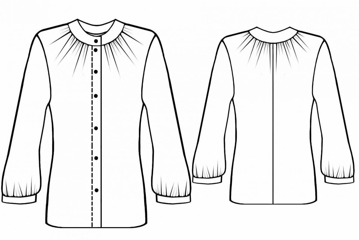 Раскраска Восхитительная страница раскраски блузки