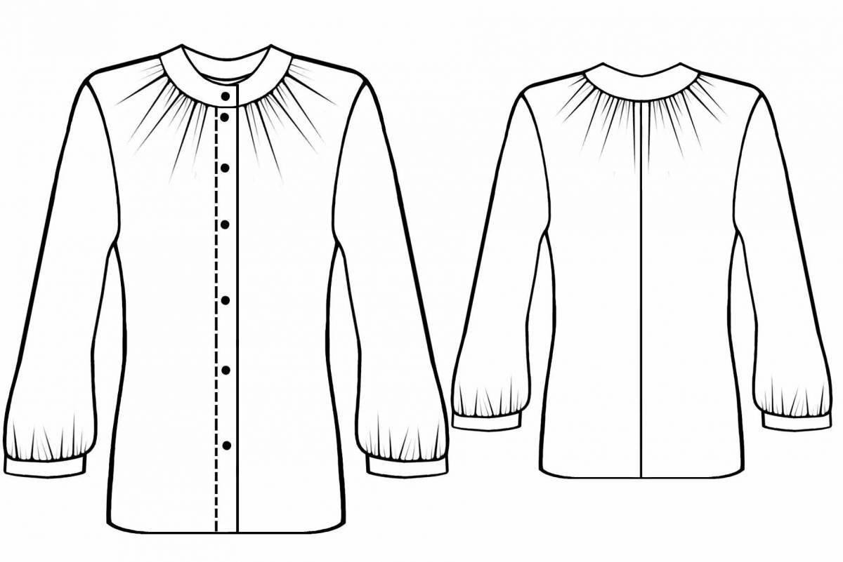 Восхитительная страница раскраски блузки