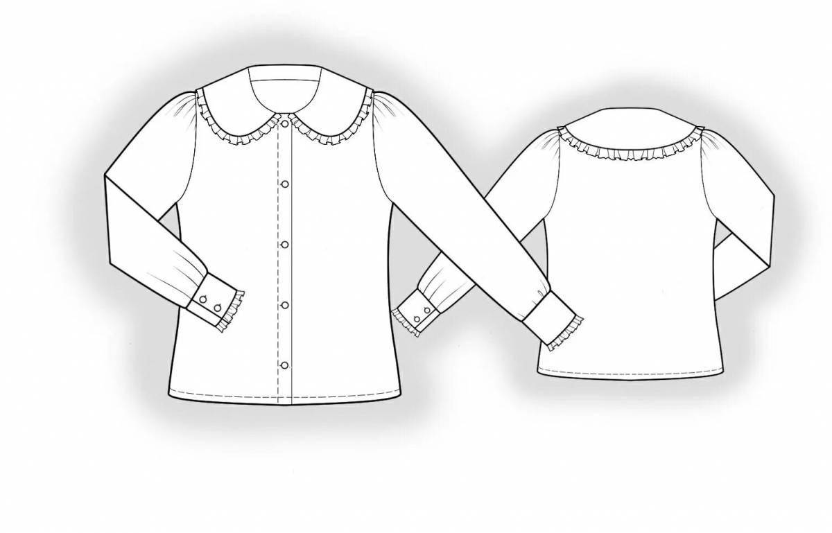 Раскраска Раскраска красивая блузка