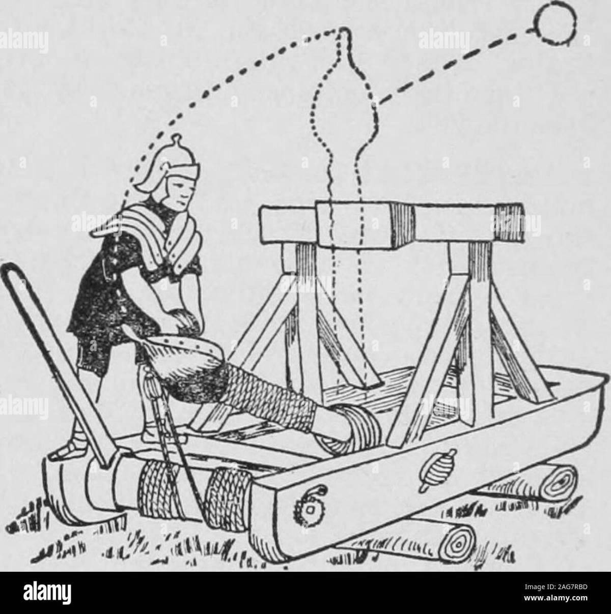 Coloring page joyful catapult
