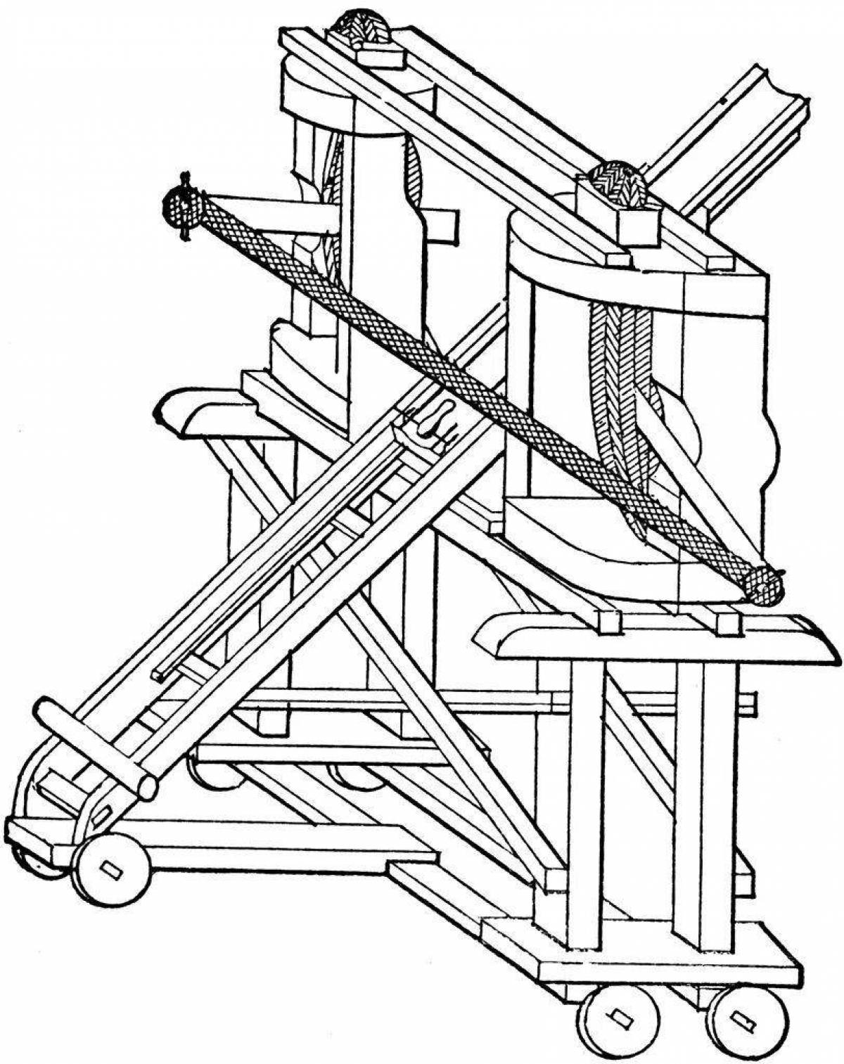 Fun catapult coloring