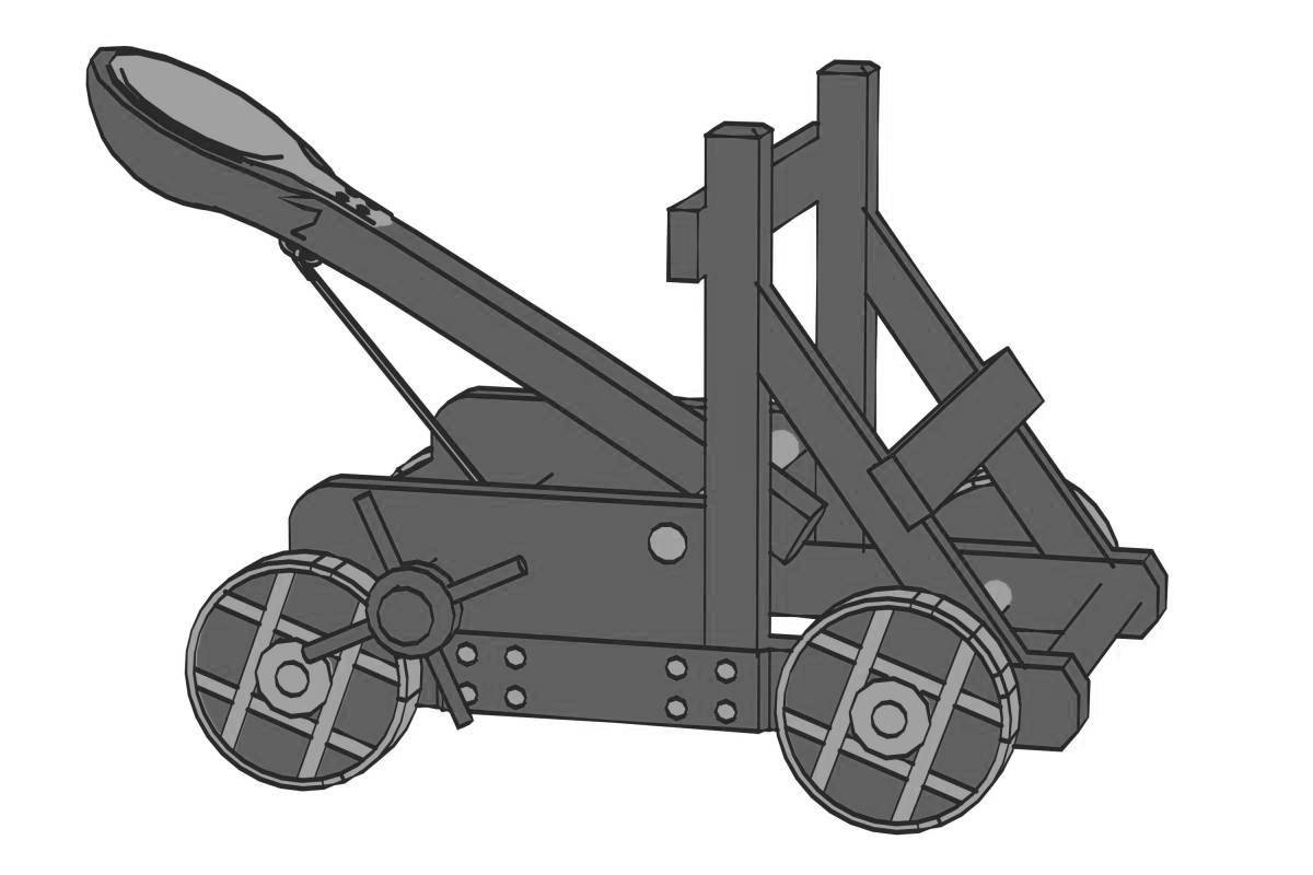 Coloring page sweet catapult