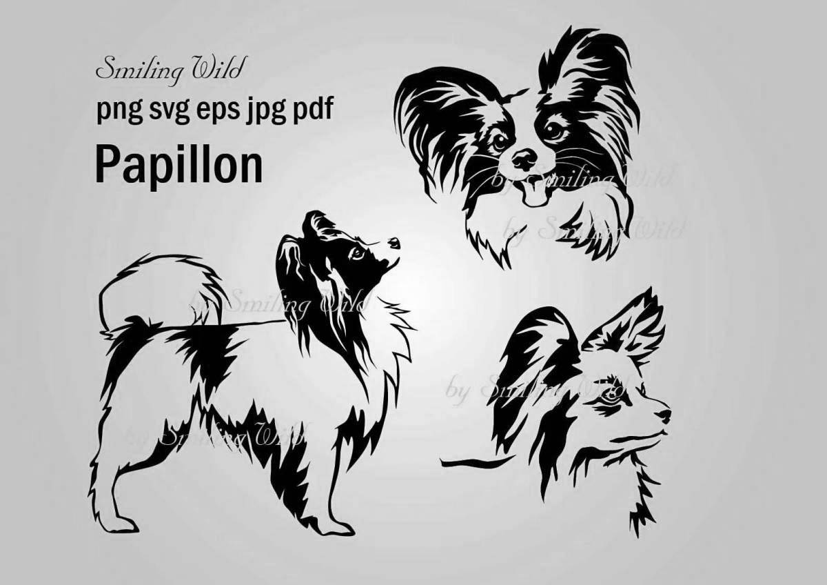 Awesome papillon coloring page