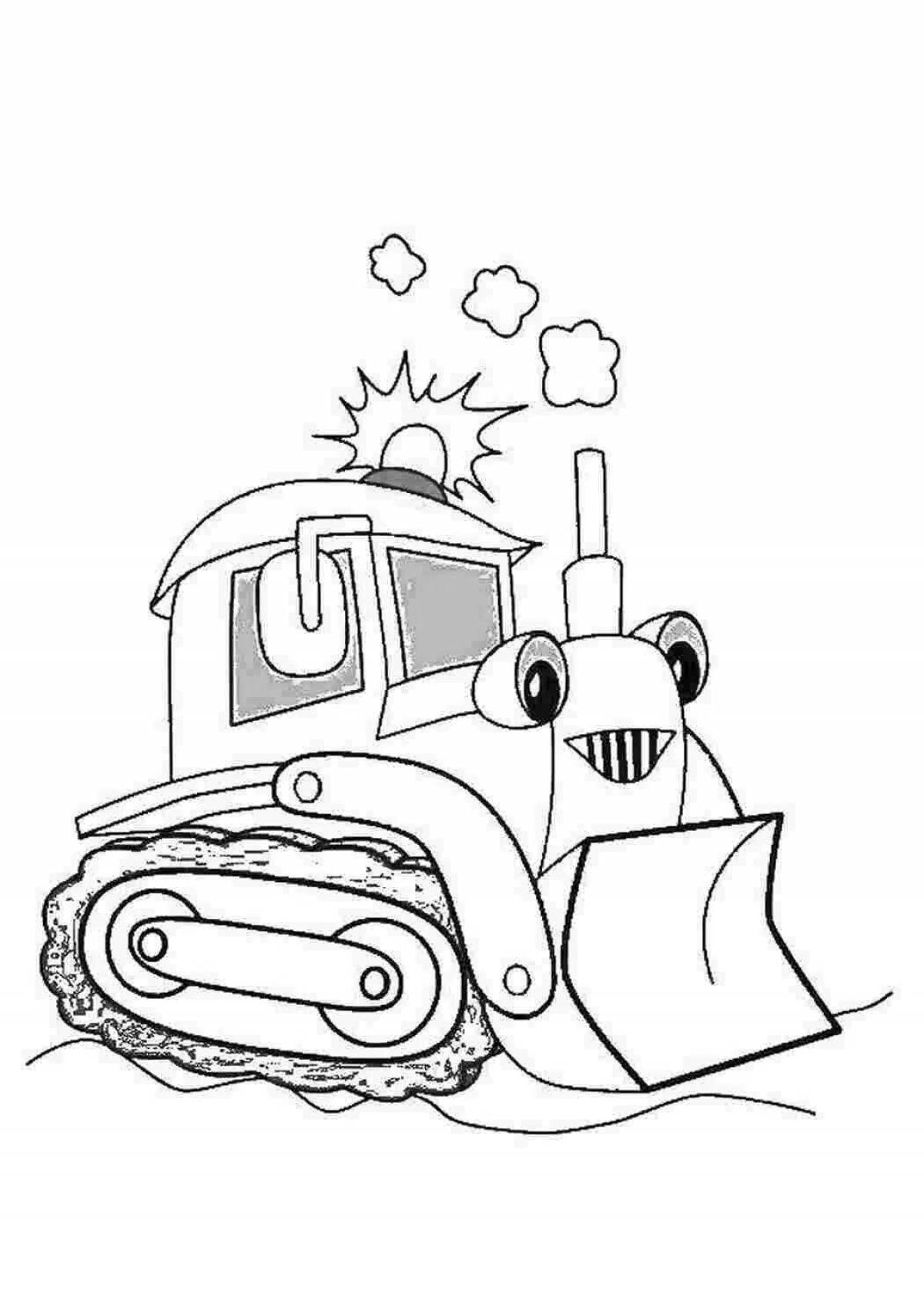 Majestic snowplow coloring page