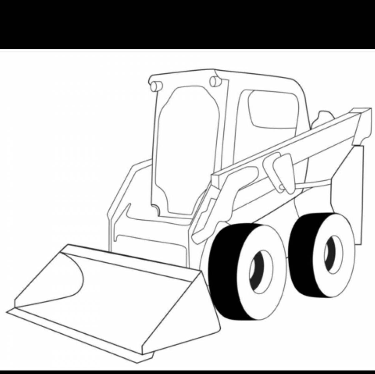Awesome snowplow coloring page