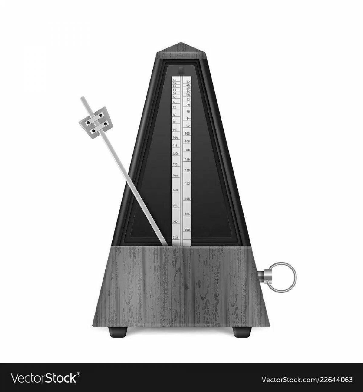 Happy metronome coloring page