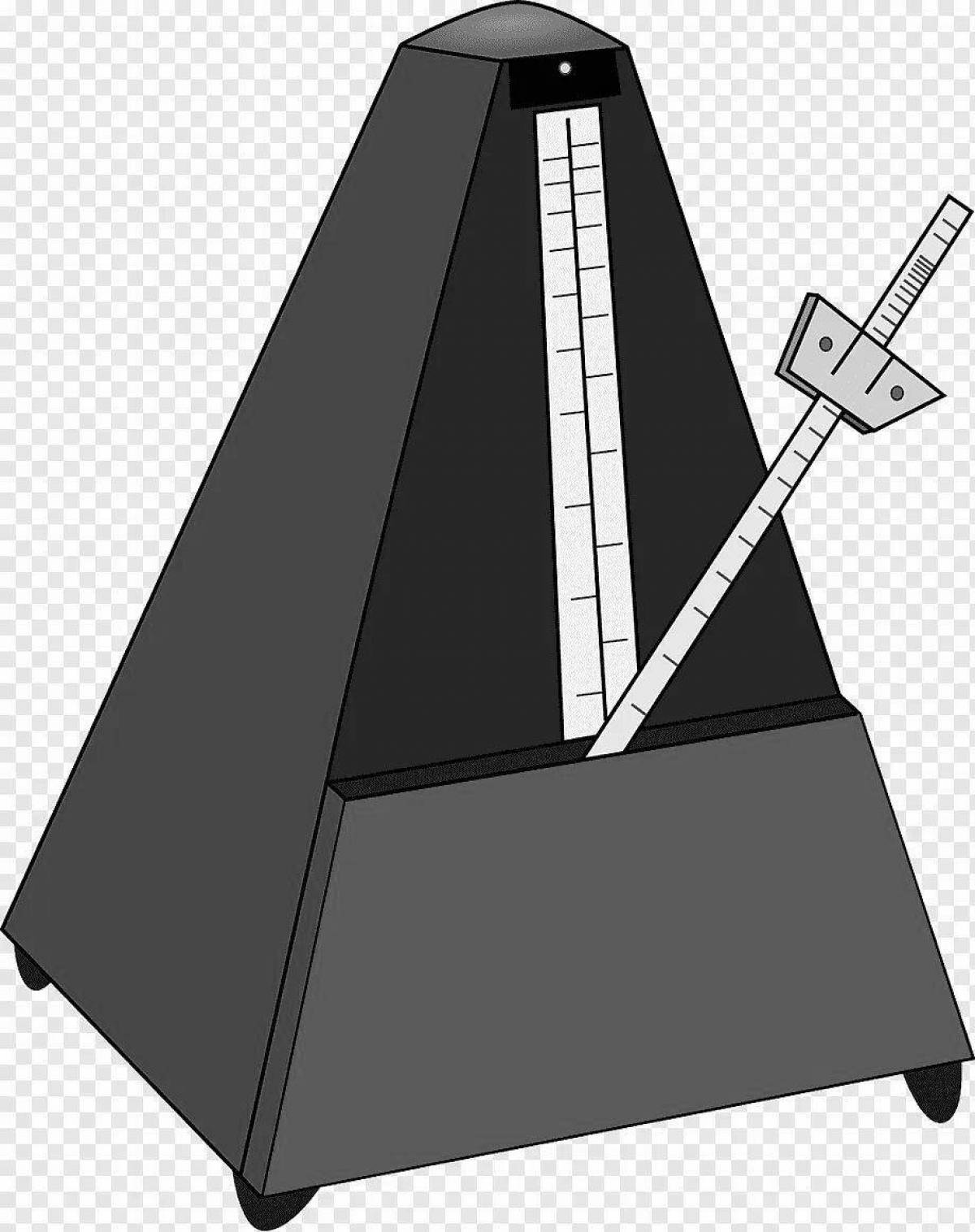 Animated metronome coloring page