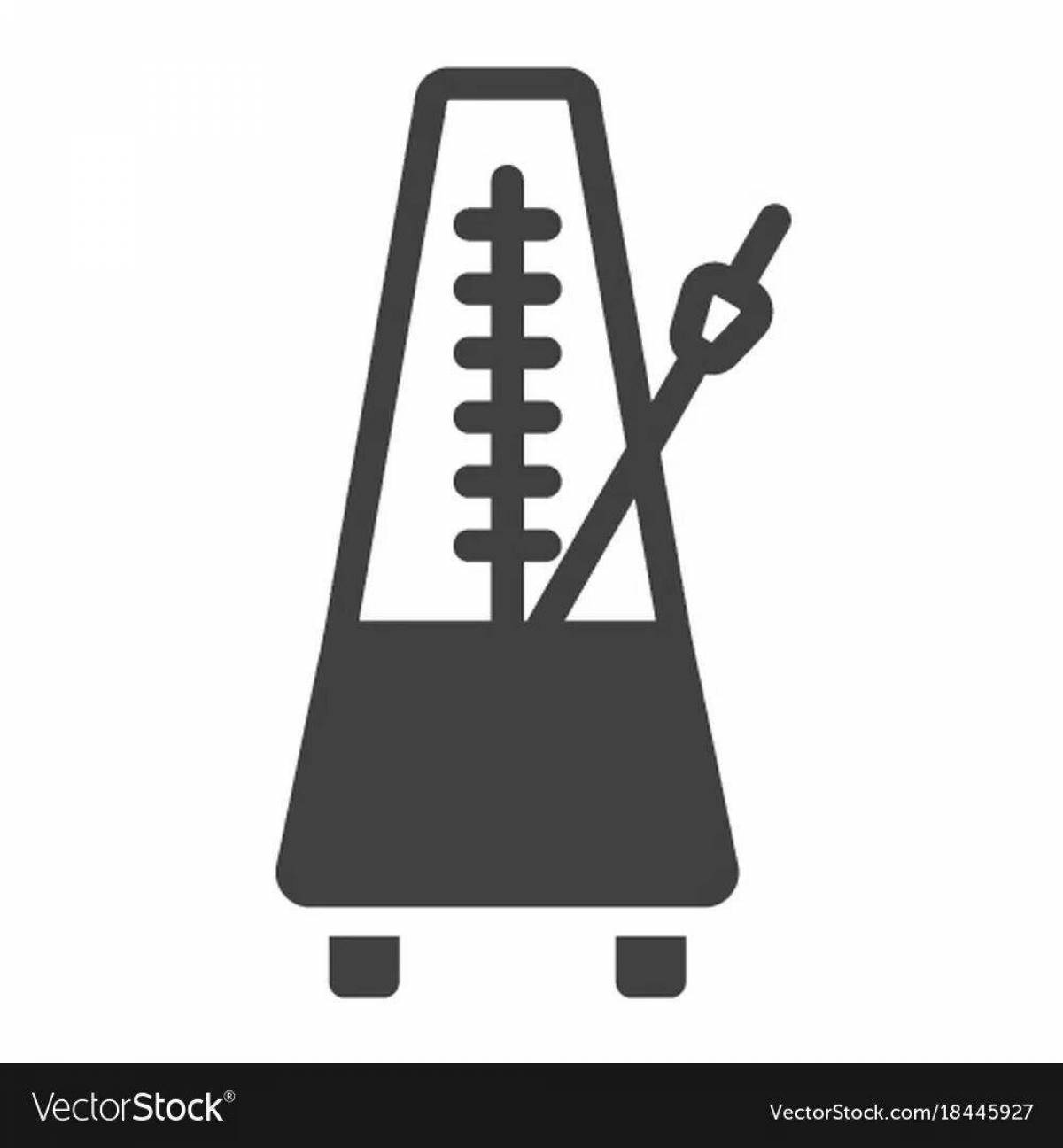 Happy metronome coloring page
