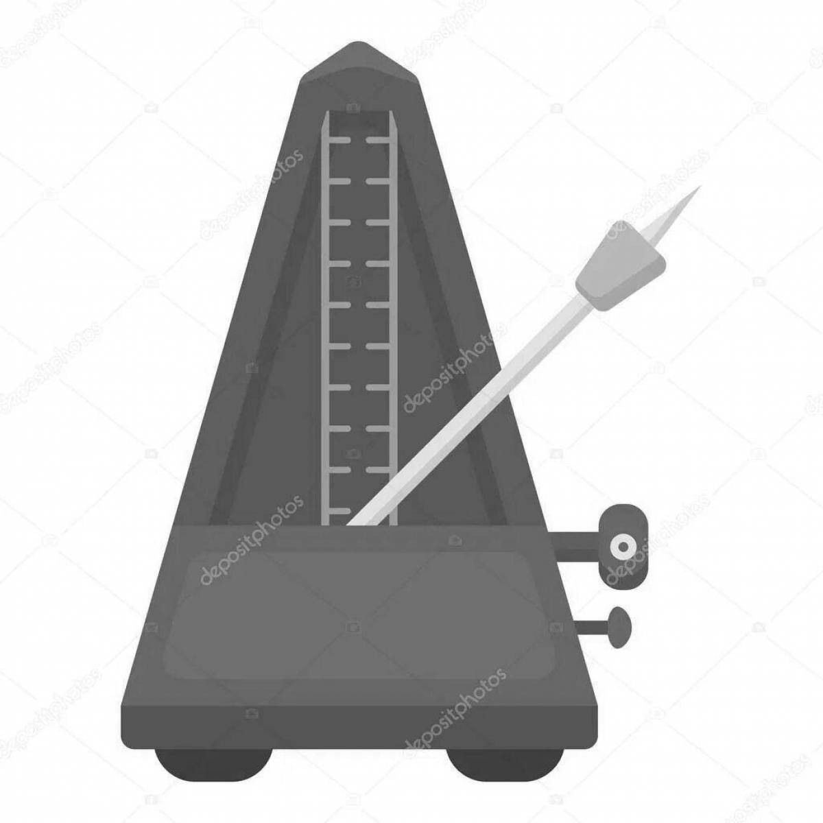 Crazy metronome coloring page