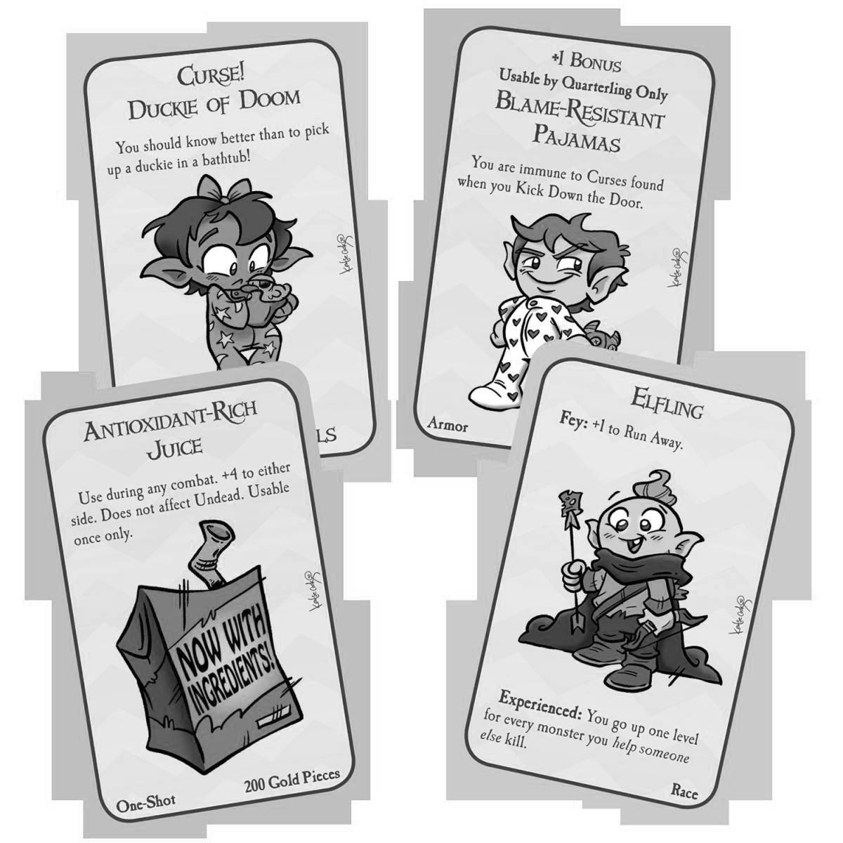 Animated munchkin coloring book