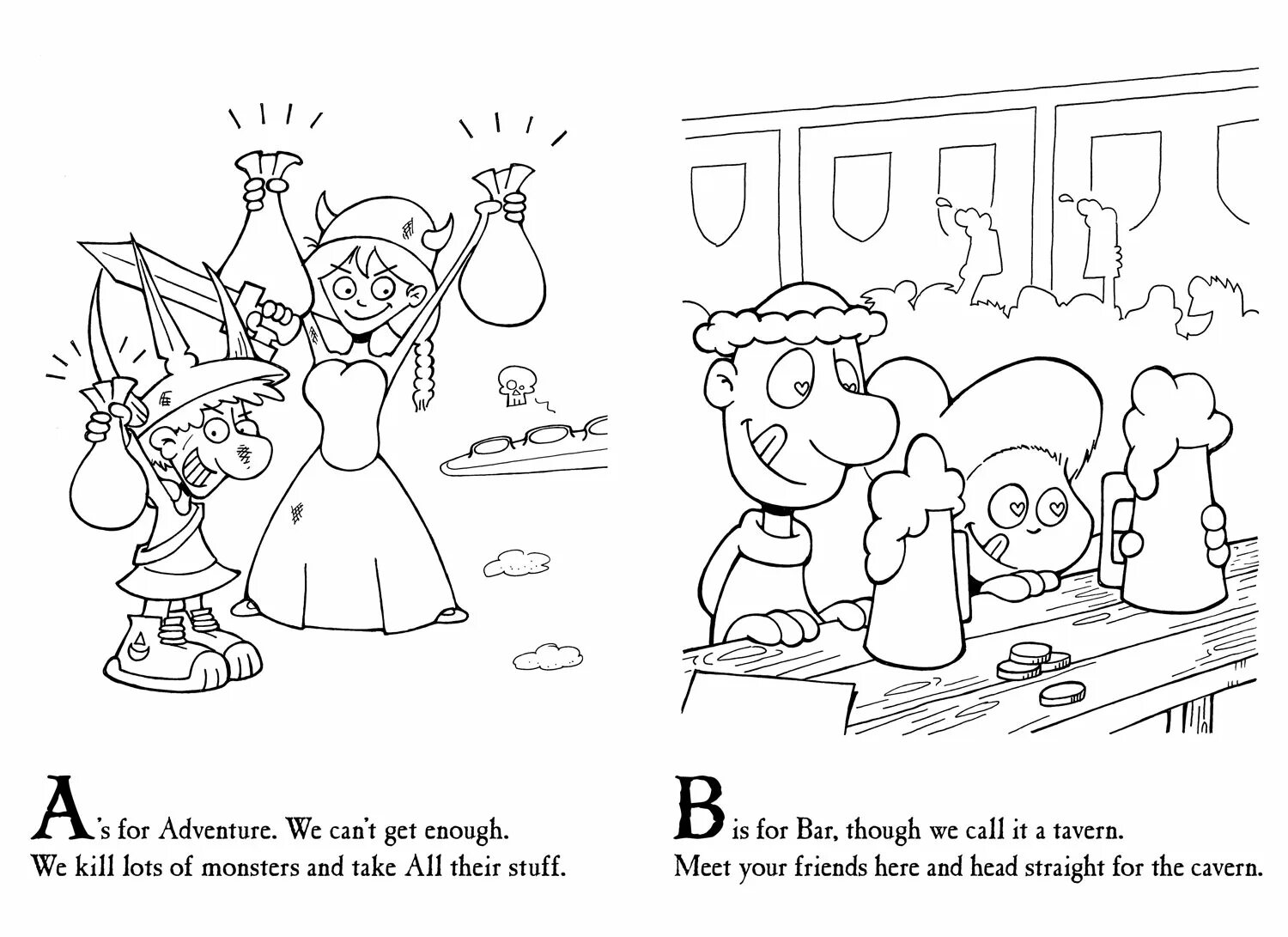 Munchkin style coloring book