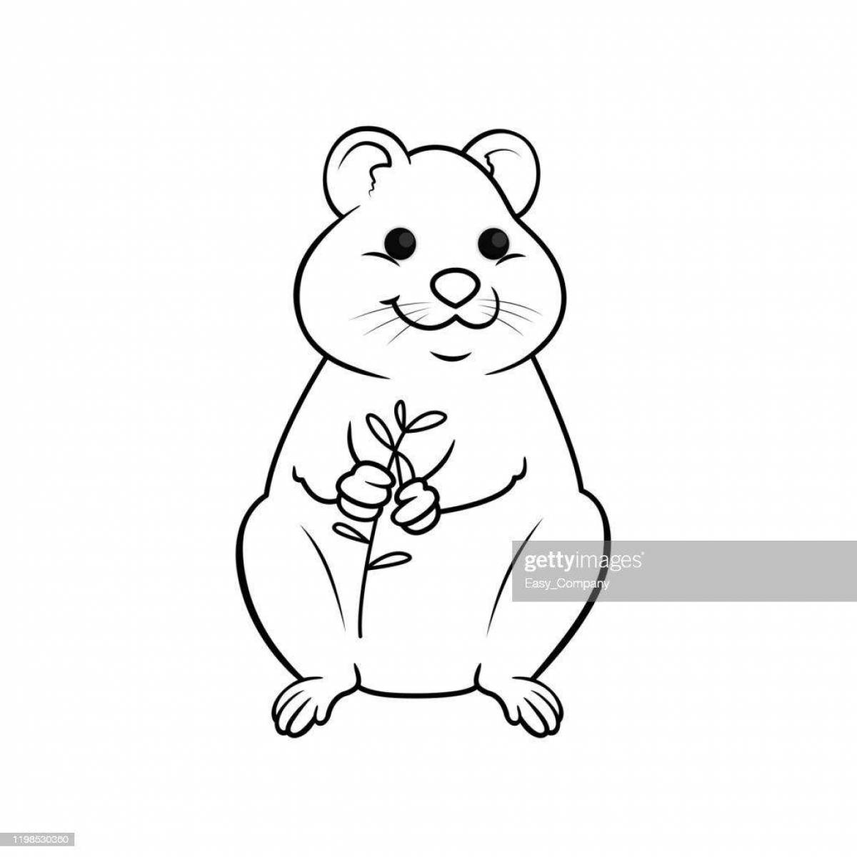 Glowing quokka coloring page