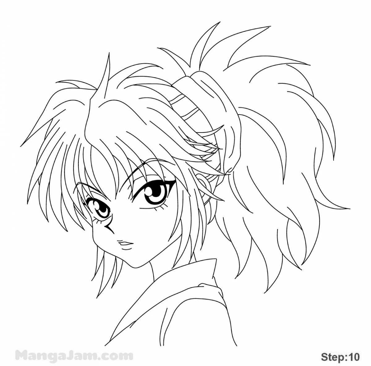 Animated kurapika coloring book