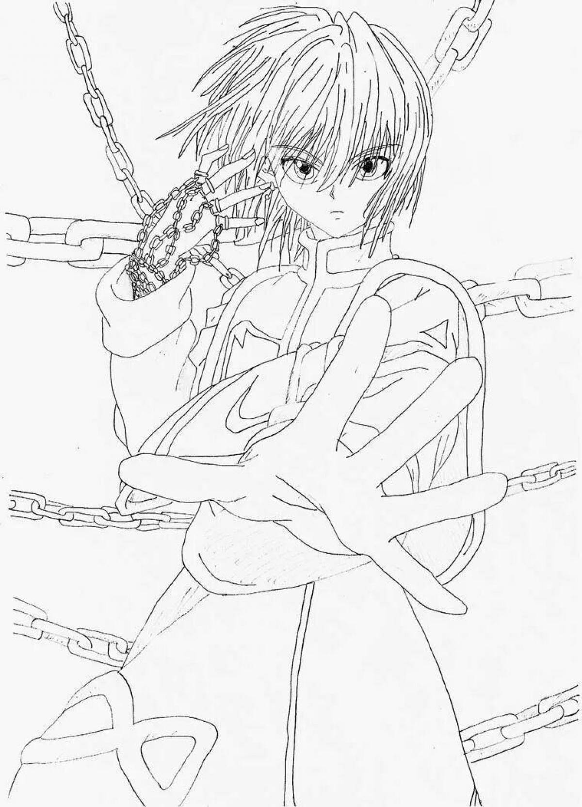 Funny kurapika coloring book