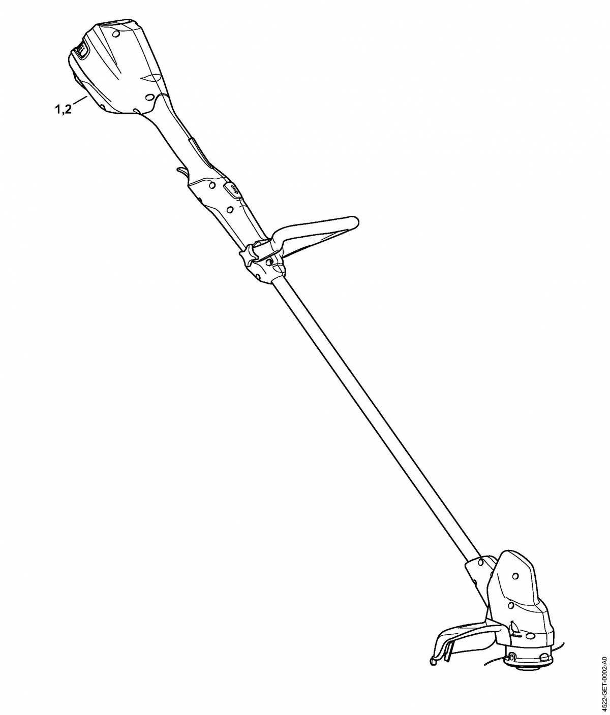 Photo Attractive coloring mower