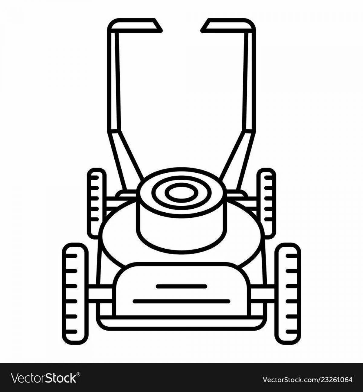 Coloring page gorgeous mower