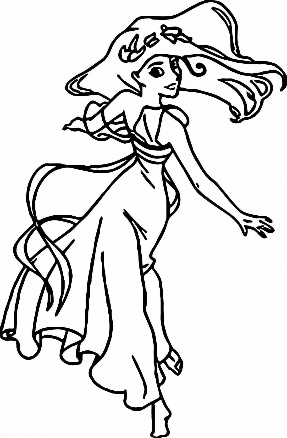 Coloring page charming giselle