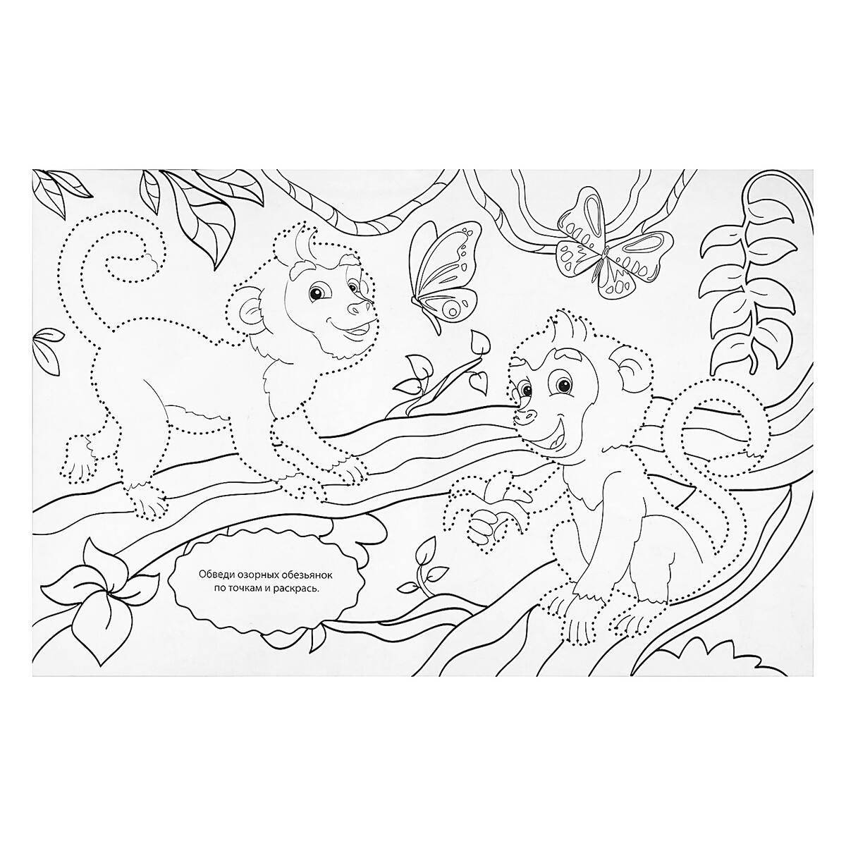 Раскраска Красочная раскраска длинная страница