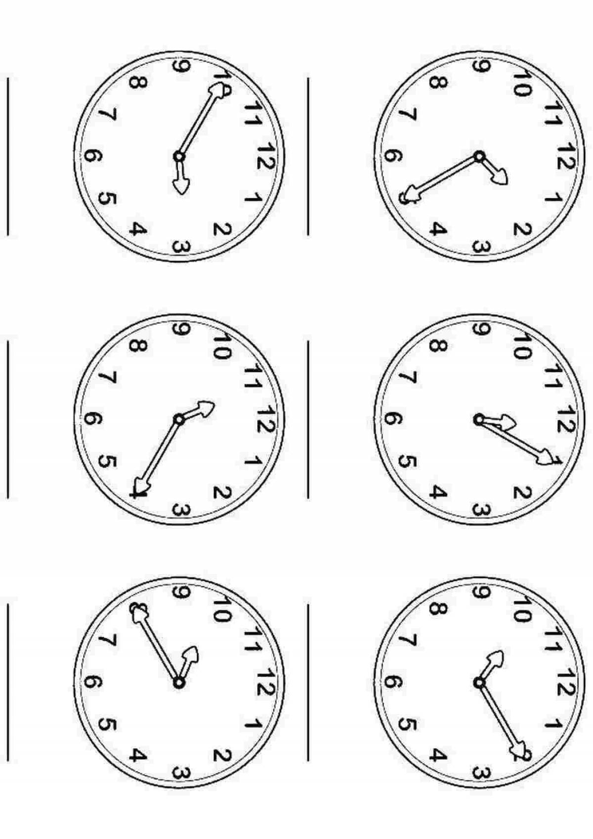 Раскраска Время цветной раскраски