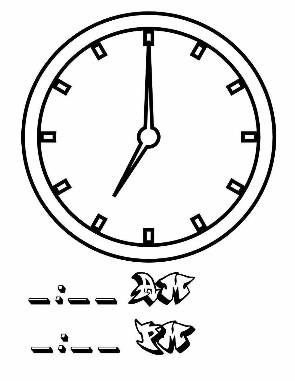 Раскраска Время #7