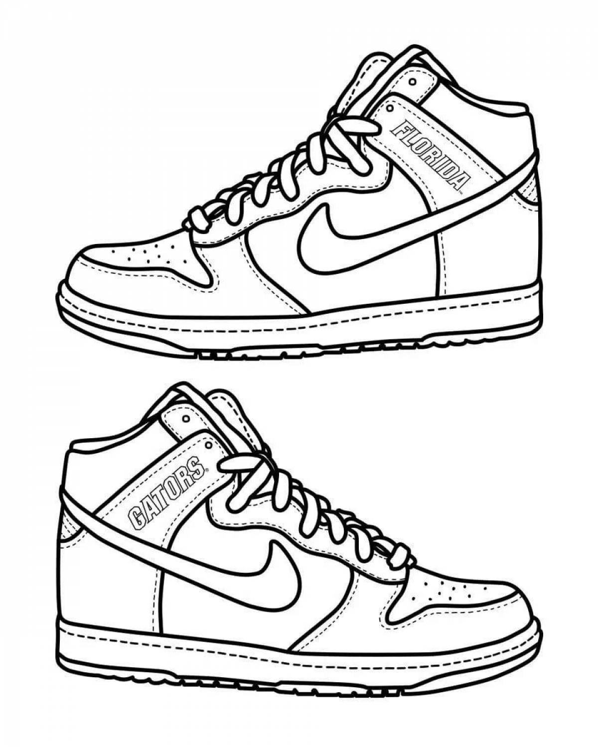 Раскраска Таинственная раскраска nike