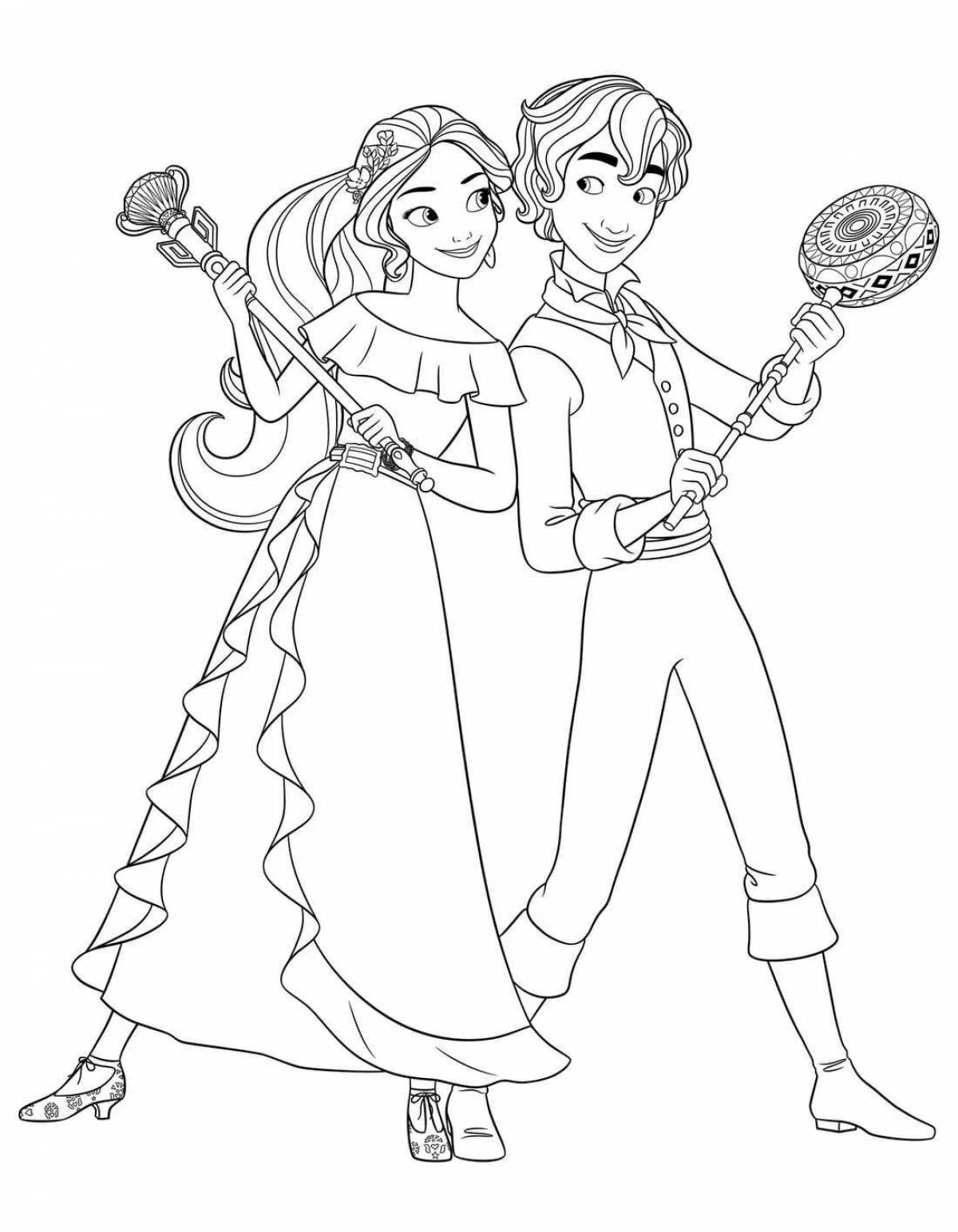 Раскраска радостная елена