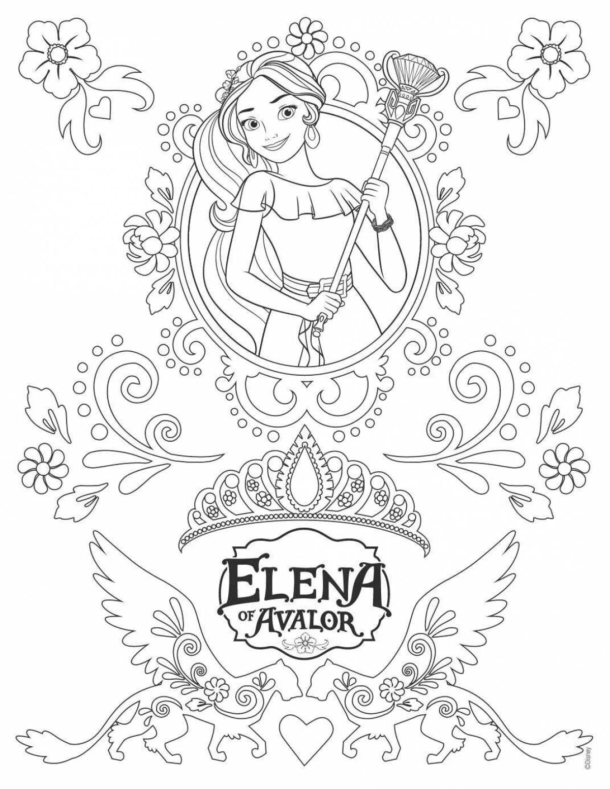 Раскраска игривая елена