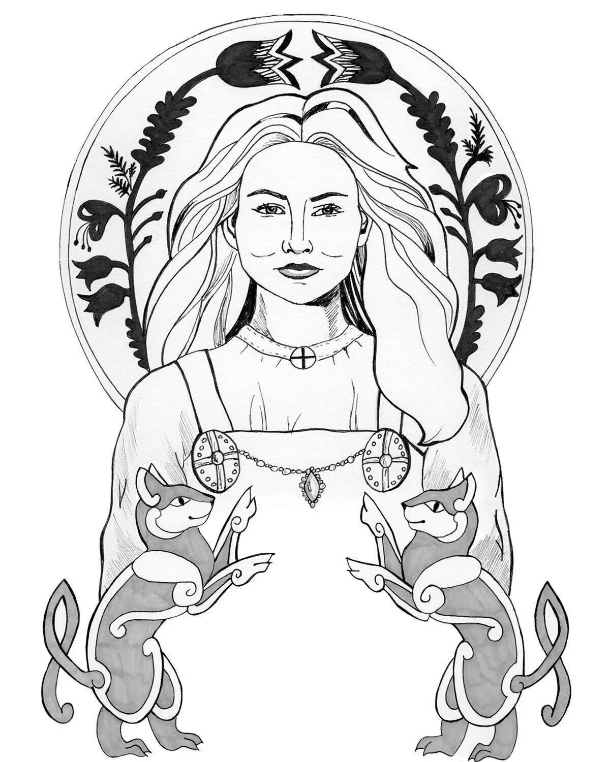 Alluring Slavic coloring book