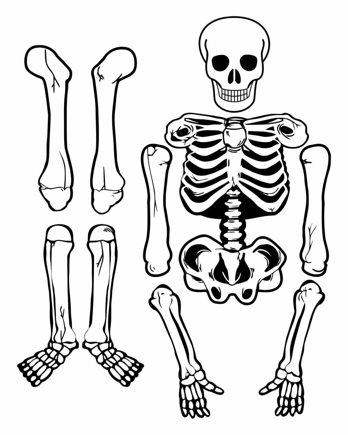 Mysterious bone coloring page