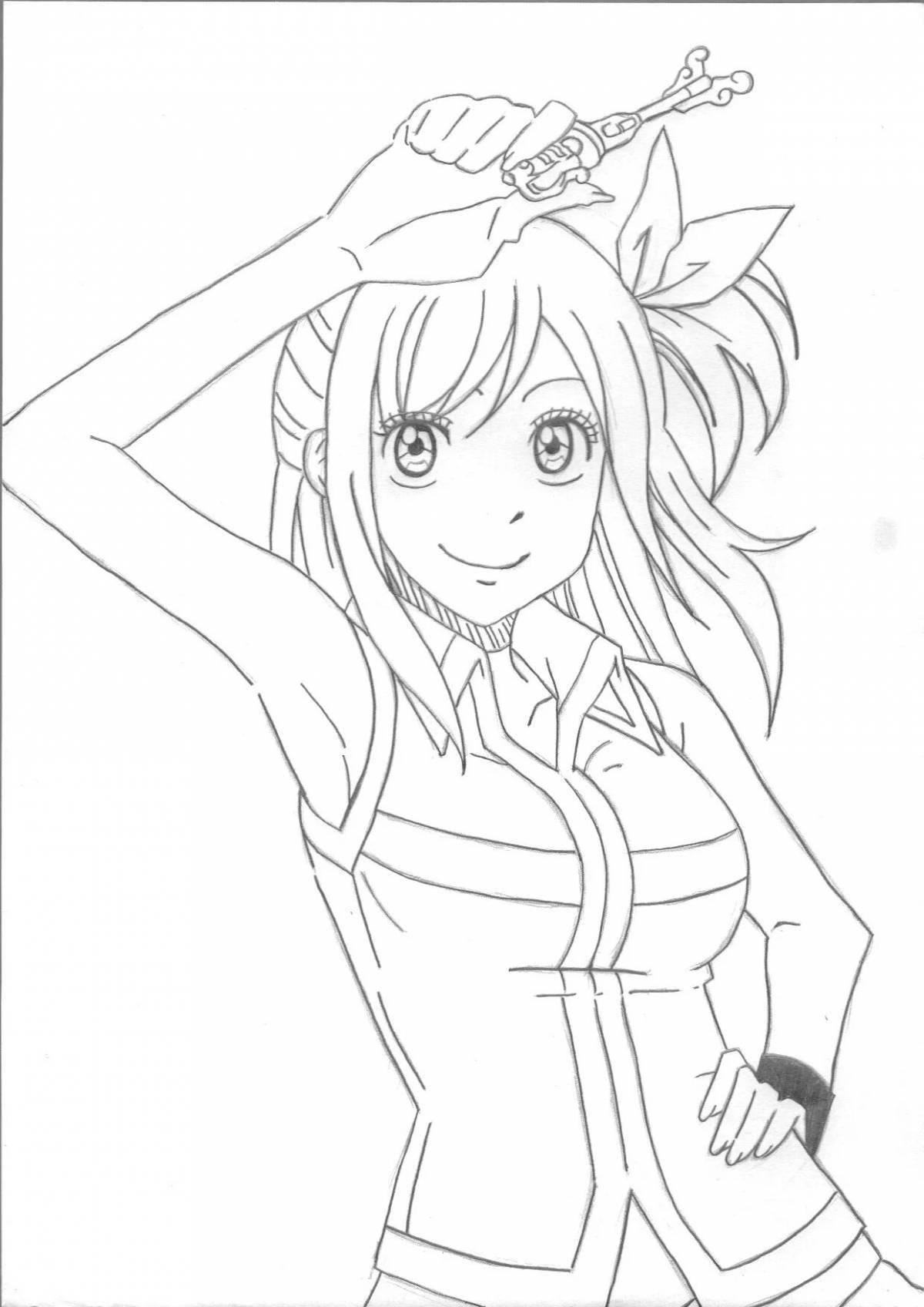 Lucy colorful coloring page