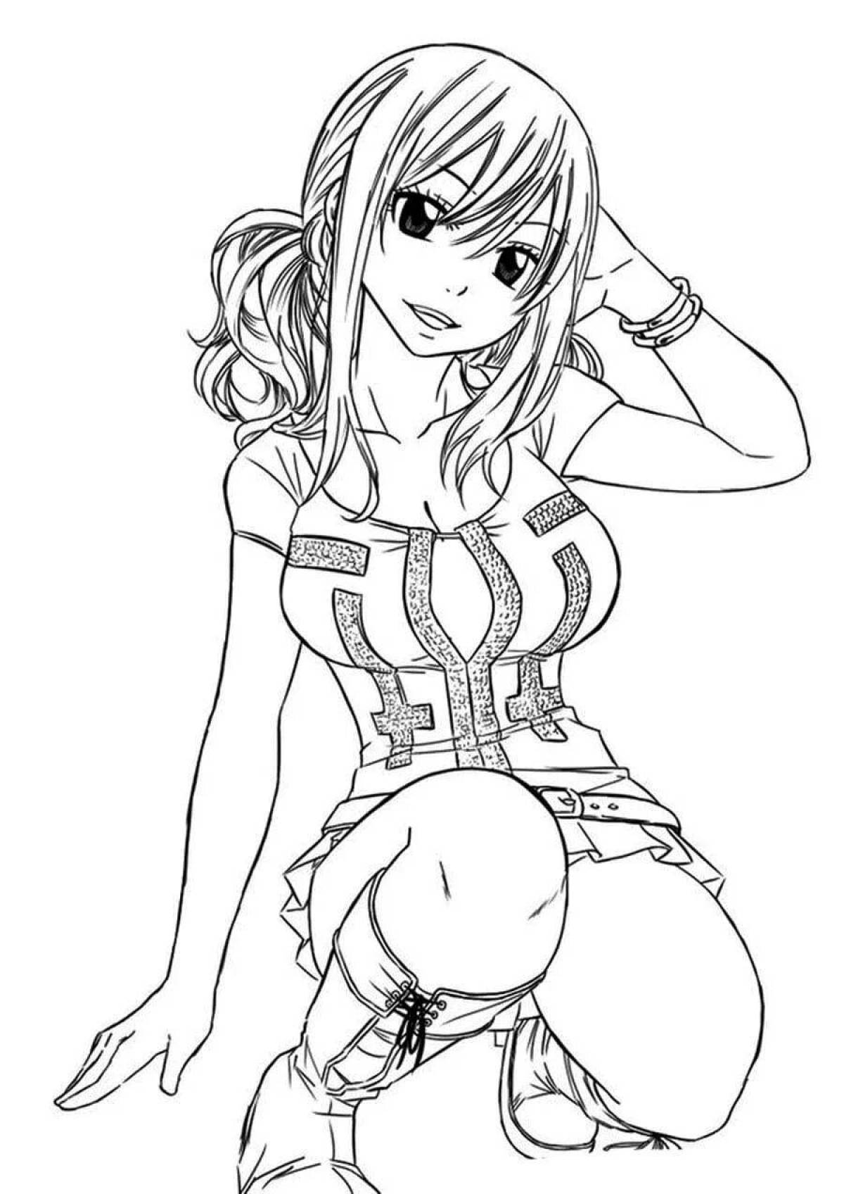 Joyful lucy coloring