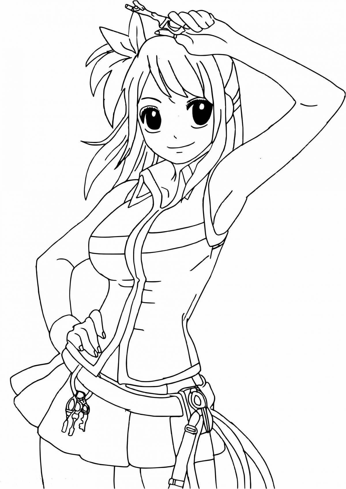 Exciting lucy coloring page