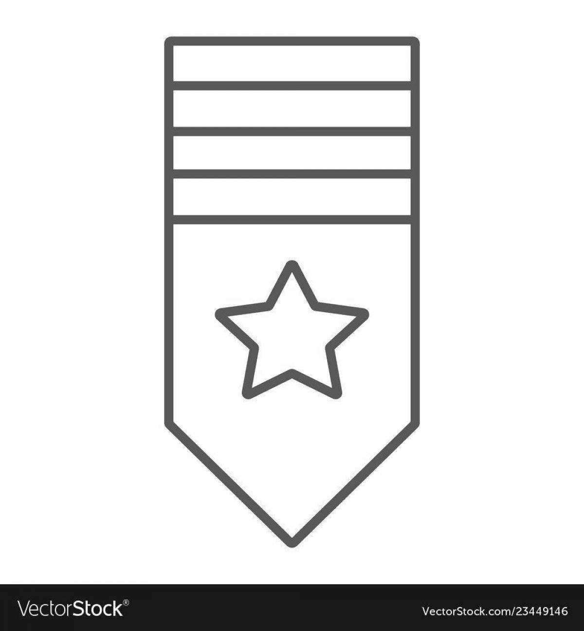 Coloring page royal epaulettes