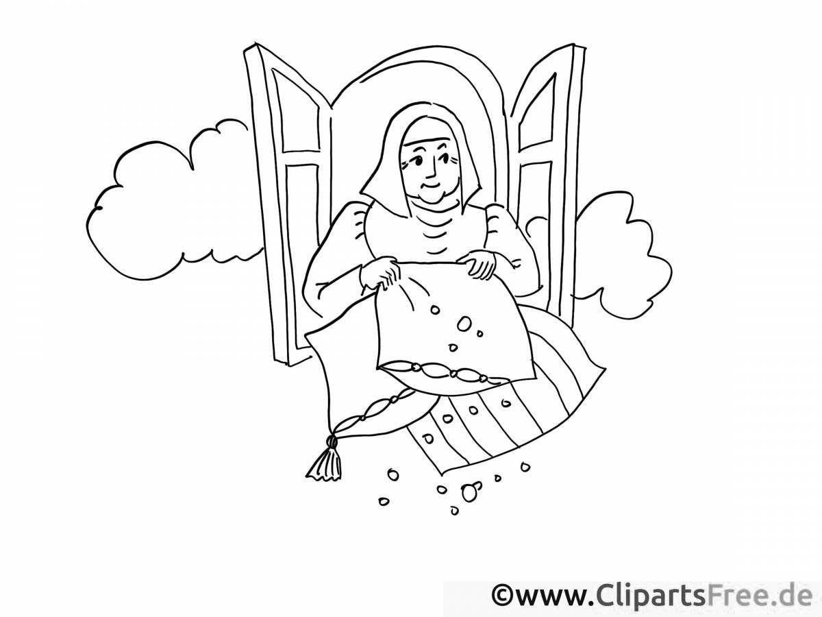 Attractive blizzard coloring page