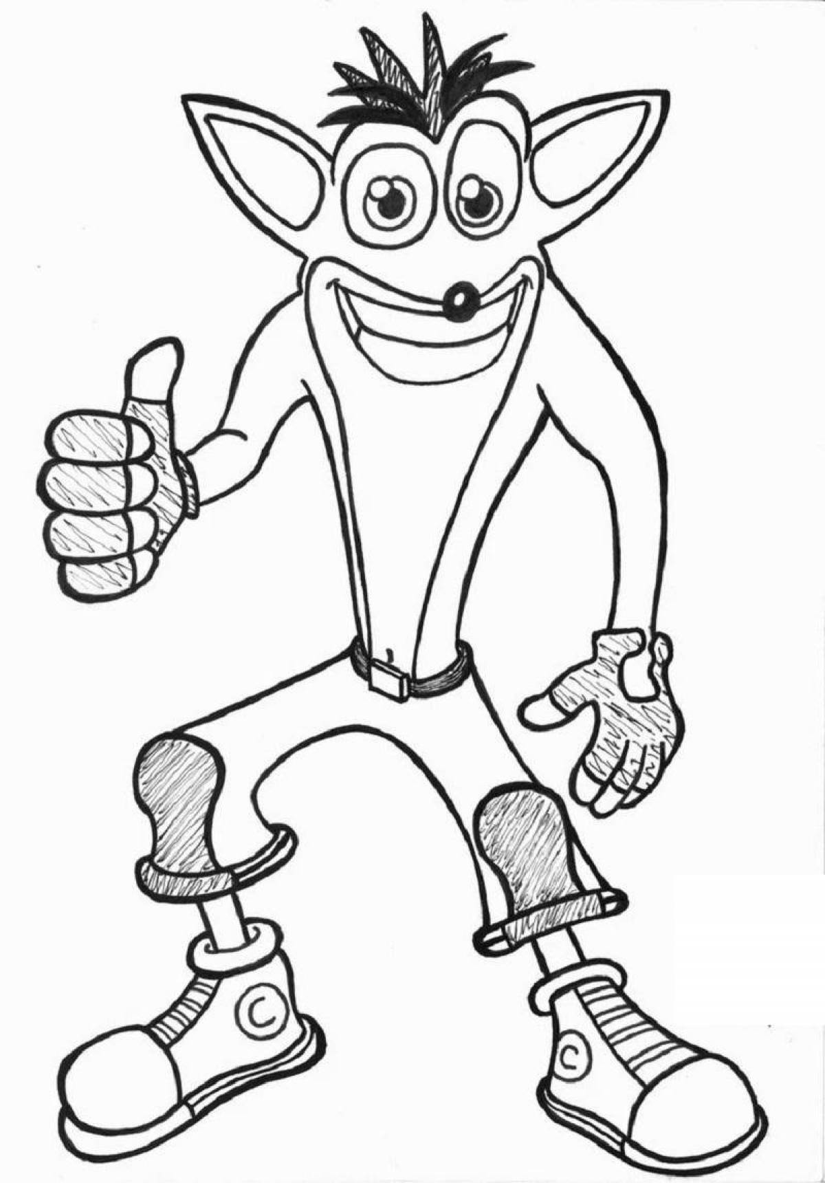 Bright coloring page crush