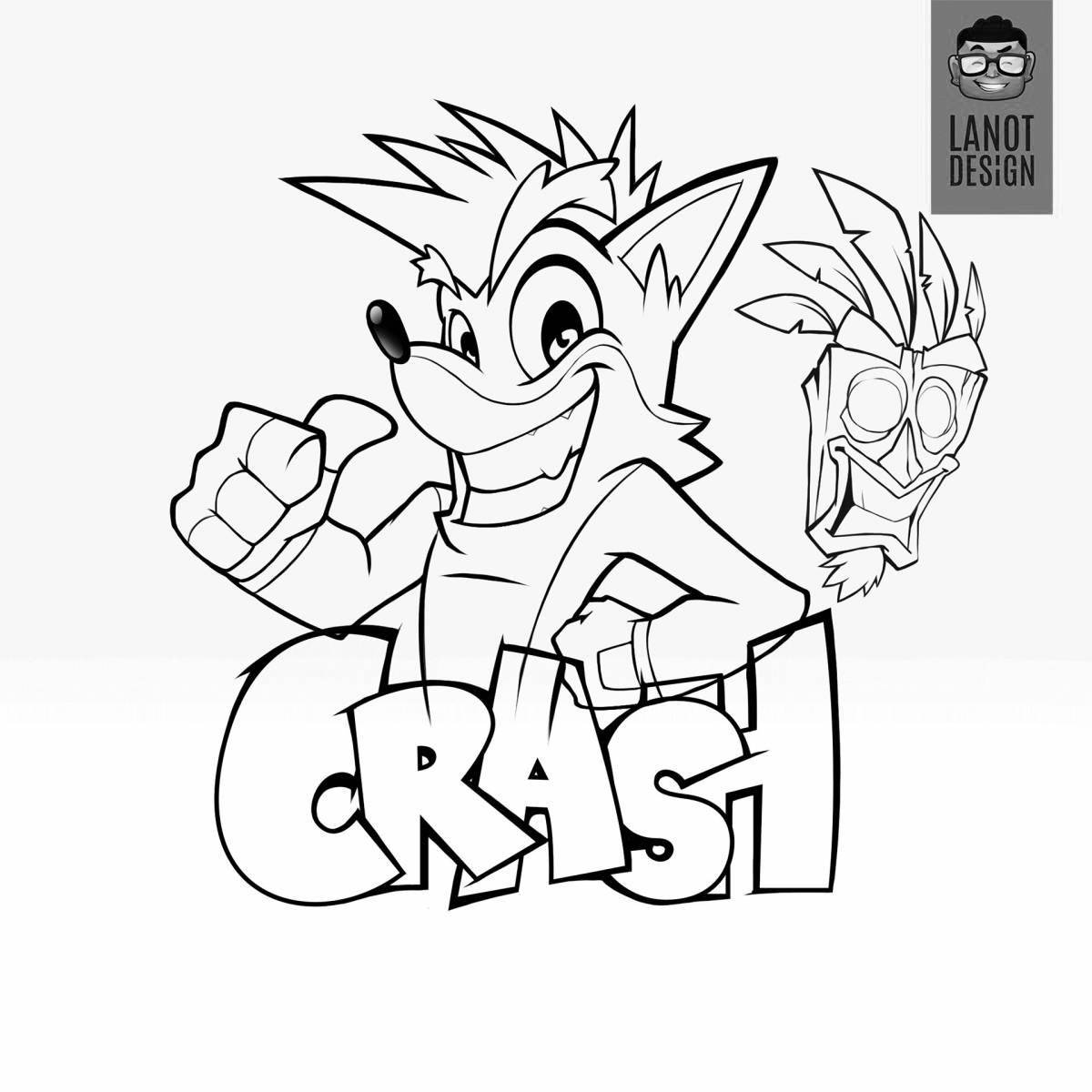 Exotic crush coloring page