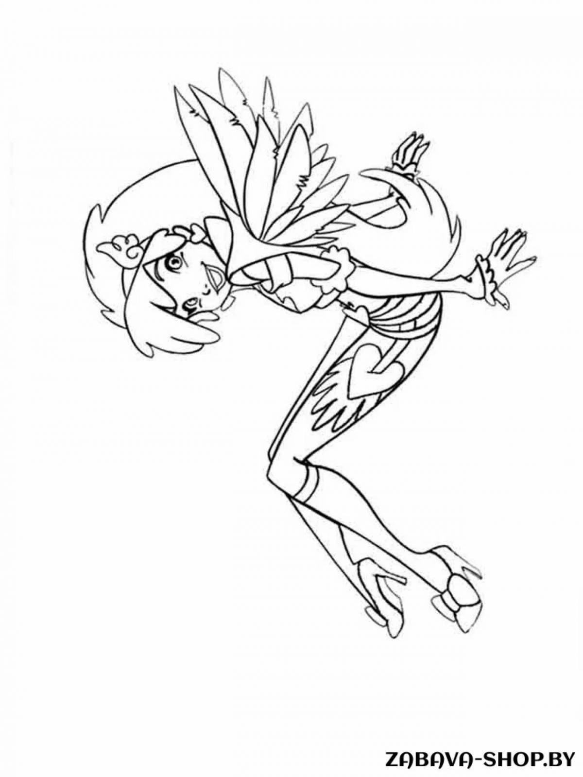 Coloring page cheerful raf
