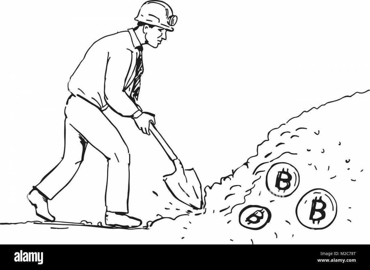 Colorful pit for coloring